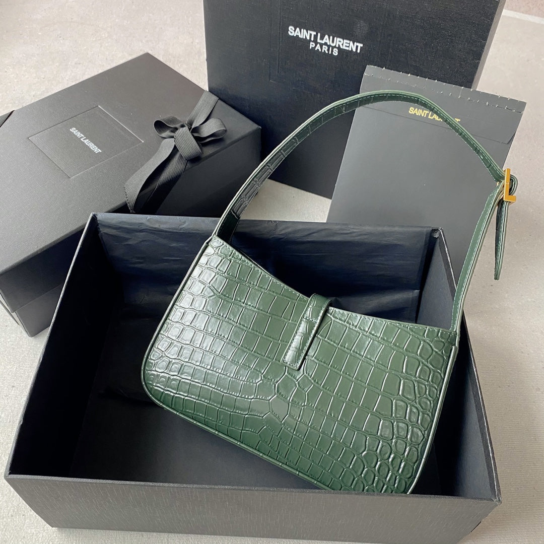 Bolsa de Ombro Croco 5A7 YSL